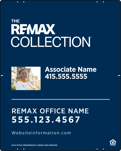 Collection Associate Name w Photo Sign Panel, 30h x 24w, Steel